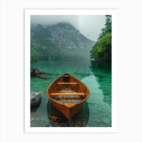 Boat In A Lake 2 Art Print