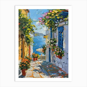 Balcony Painting In Bodrum 2 Art Print