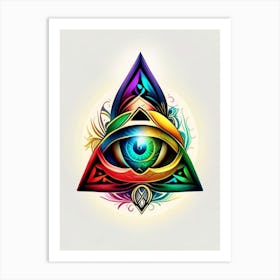 Triquetra, Symbol, Third Eye Tattoo 2 Art Print