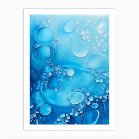 Water Sprites Waterscape Marble Acrylic Painting 1 Art Print