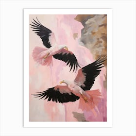 Pink Ethereal Bird Painting California Condor 2 Art Print