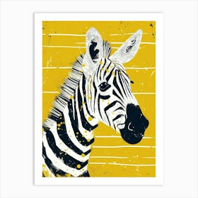 Yellow Zebra 3 Art Print