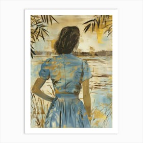 'Blue Dress' 1 Art Print