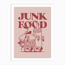 Retro Wall Art Vintage Decor Retro Cartoon Printable Art Retro Vintage Wall Art Junk Food Trendy Retro Poster Art Print