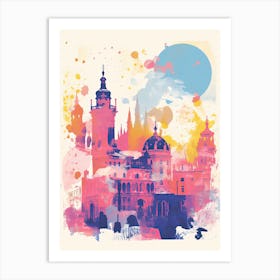 Madrid In Risograph Style 3 Art Print