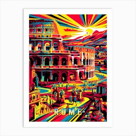 Rome City Pop Art 1 Art Print