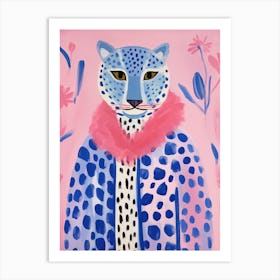 Playful Illustration Of Cheetah For Kids Room 2 Art Print