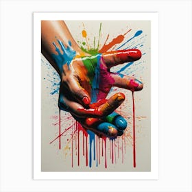 Colorful Hands Art Print