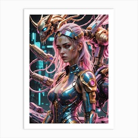 Cyberpunk Girl 4 Art Print