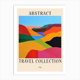 Abstract Travel Collection Poster Libya 2 Art Print