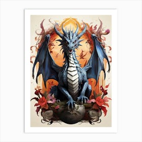 Blue Dragon 6 Art Print