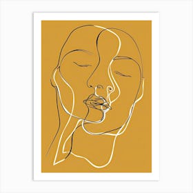 Minimalist Portraits Women Black And White 6 Art Print