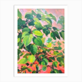 Heartleaf Philodendron Impressionist Painting Art Print