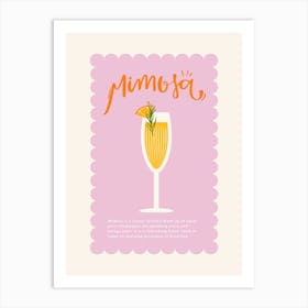 Mimosa cocktail Art Print