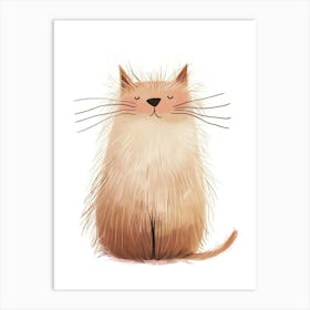 Turkish Angora Cat Clipart Illustration 2 Art Print