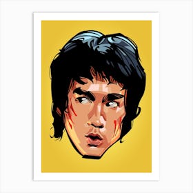 Bruce Lee Head Art Print