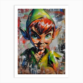 Peter Pan Graffiti 1 Art Print