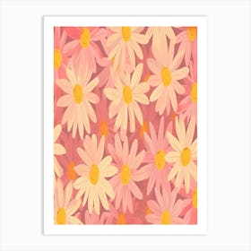 Daisy Pattern Art Print