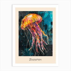 Jellyfish Vintage Collage 2 Art Print