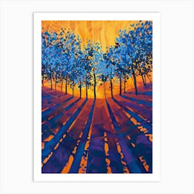 Sunset Trees 2 Art Print