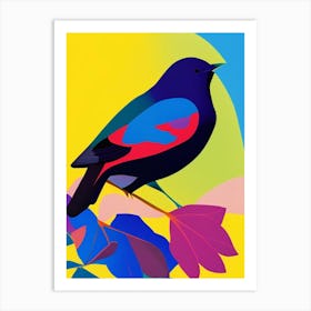 Cowbird Pop Matisse Bird Art Print