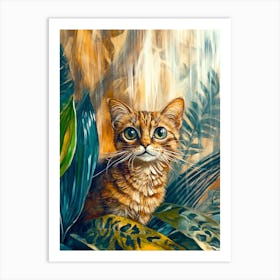 Cat In The Jungle 2 Art Print