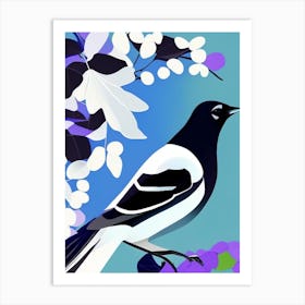 Magpie Pop Matisse 4 Bird Art Print