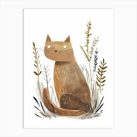 Highlander Cat Clipart Illustration 1 Art Print