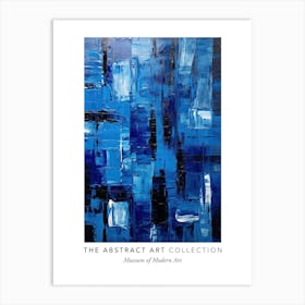 Blue Texture Abstract 4 Exhibition Poster Art Print