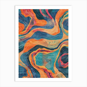 Wavy Waves 2 Art Print