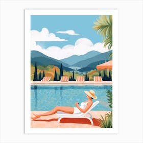 Lounging By The Pool 7 Art Print