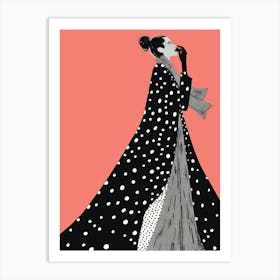 Polka Dot Dress 4 Art Print