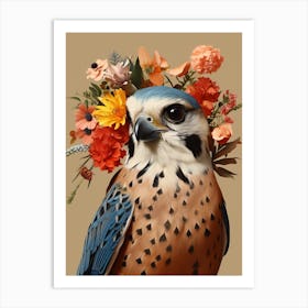 Bird With A Flower Crown American Kestrel 4 Art Print