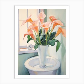 A Vase With Calla Lily, Flower Bouquet 4 Art Print