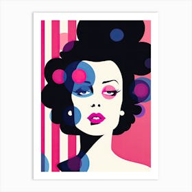 Woman In A Pink, Pop art, USA Art Print