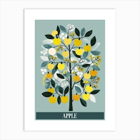 Apple Tree Flat Illustration 5 Poster Art Print