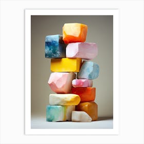 Stacked Blocks, Stones Art 6 Art Print