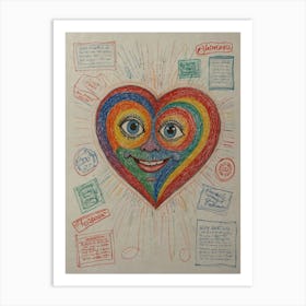 Heart Of Rainbows 4 Art Print