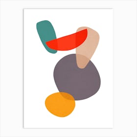 Colorful abstract shapes 4 Art Print