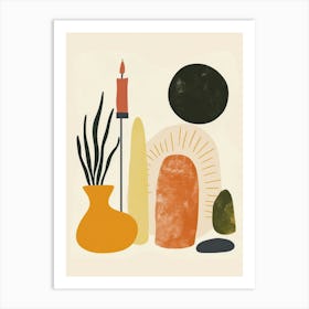 Abstract Objects Flat Illustration 1 Art Print