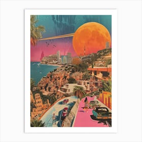 Ibiza   Retro Collage Style 1 Art Print