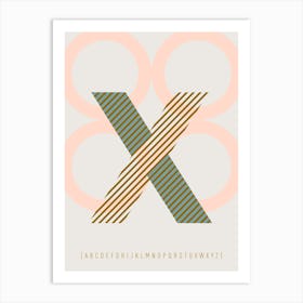X Typeface Alphabet Art Print