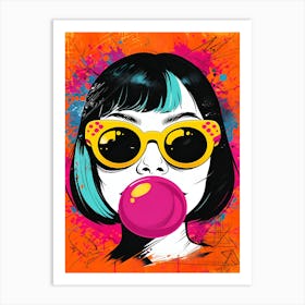 Bubblegum Girl Art Print