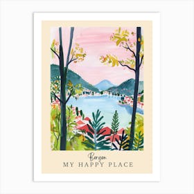 My Happy Place Bergen 4 Travel Poster Art Print