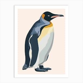 King Penguin Grytviken Minimalist Illustration 4 Art Print