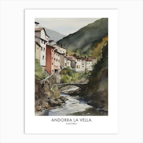 Andorra 2 Watercolour Travel Poster Art Print