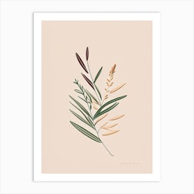 Tarragon Spices And Herbs Retro Minimal 1 Art Print