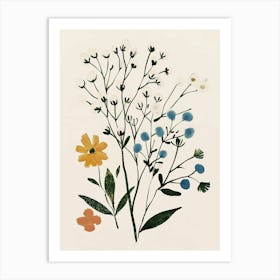 Painted Florals Gypsophila 2 Art Print