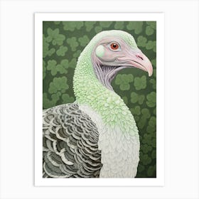 Ohara Koson Inspired Bird Painting Turkey 4 Art Print