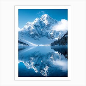 Mountain Reflected In Water 1 Art Print